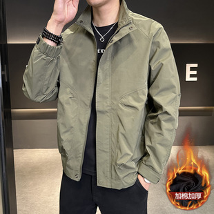 Cotton Men's Coat Winter Trendy Brand Thickened Autumn and Winter Wear Warm Jacket Jinjiang Cotton Coat Work Spring and Autumn Top