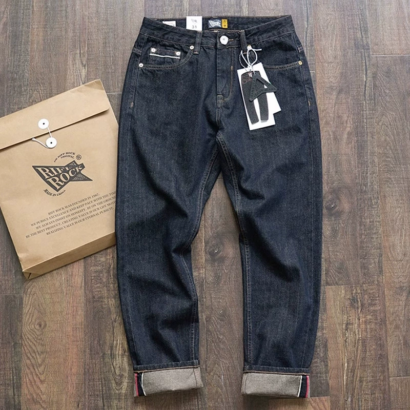 Американский армировчик большого размера ретро пюре красные джинсы мужская Amei Kato Danning прямые брюки мужская осень