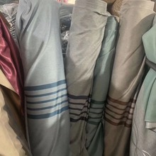 简美/北欧INS提花条纹黑丝高遮光窗帘酒店寓工程成品八色外贸出口