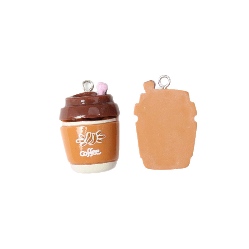 樹脂シミュレーション食品おもちゃコーヒーカップメニューホルダーバッグイヤリングキーホルダー diy 携帯電話チェーンジュエリーアクセサリー材料|undefined