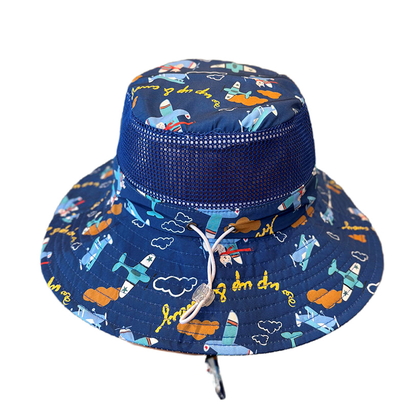 Sombrero de malla de verano para niños, sombrero grande, sombrilla, protector solar, sombrero para el sol transpirable al aire libre para bebés, sombreros de pescador para niños y niñas