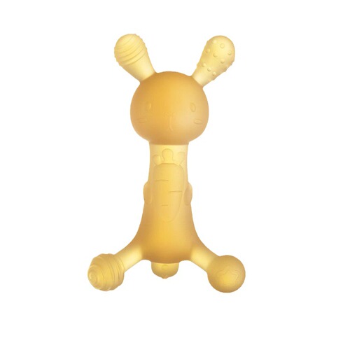 Silicone radish rabbit teether, baby rabbit teether, sitting rabbit teether, radish rabbit teether, baby molar stick teether