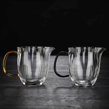 百财公道杯高鹏硅玻璃茶海底部加厚款满容量约270毫升手工制作