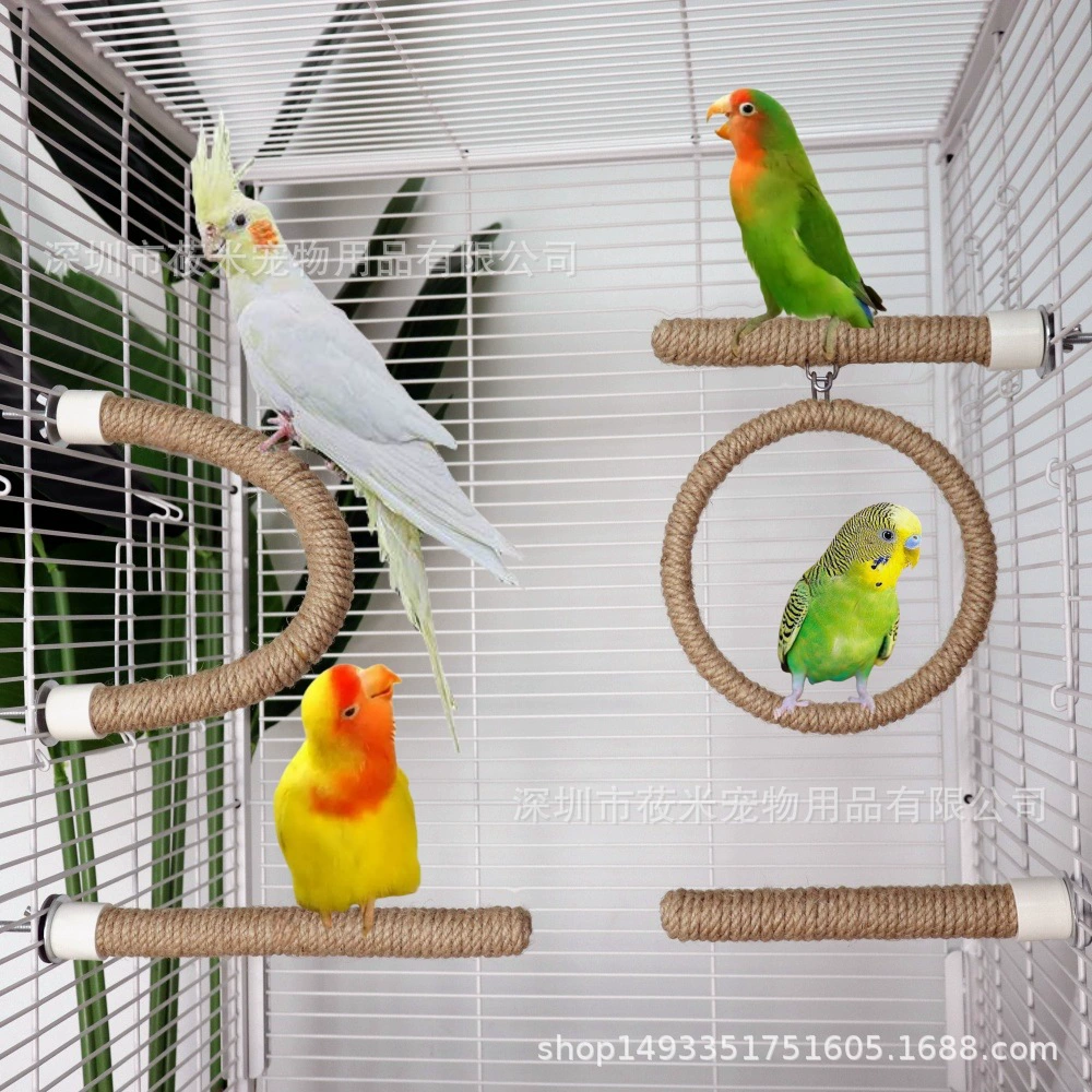 Многоцелевая игрушка для попугая, пеньковая веревка, подставка на присоске, стержень, винтовая подставка, барная полка, клетка, черный фенікс, тигровая кожа, птичья машина