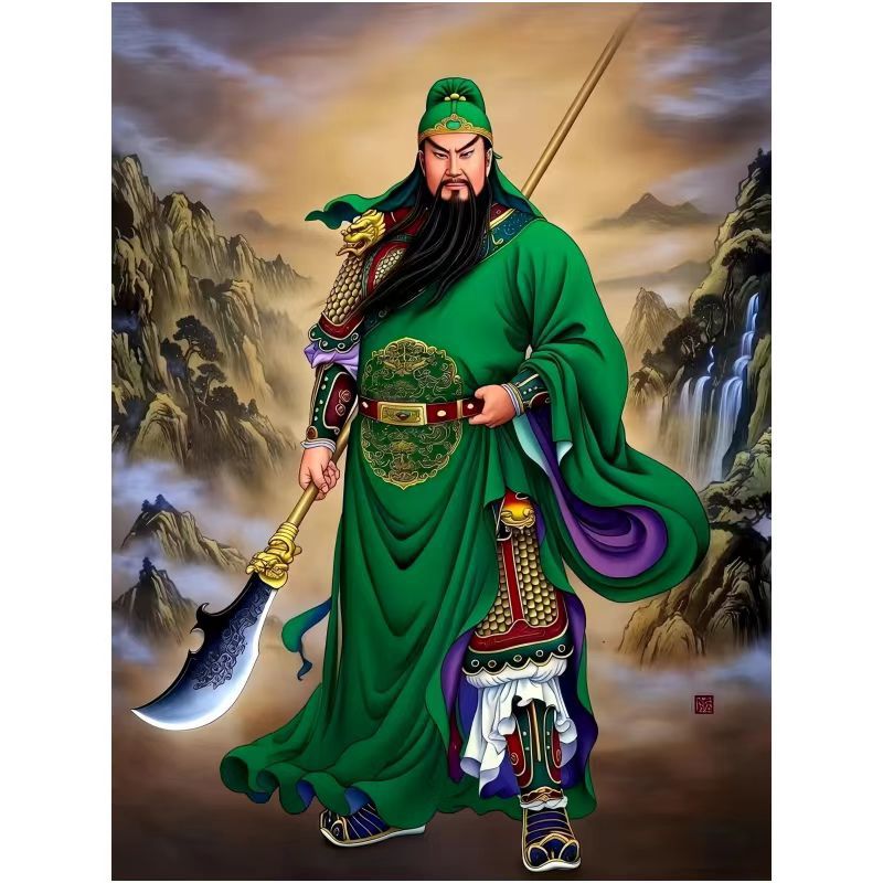 Guan Gongyun Chang guardian hegemónico majestuoso puerta pegatinas de alquiler dormitorio casa pegatinas de pared de escritorio pegatinas autoadhesivas impermeables
