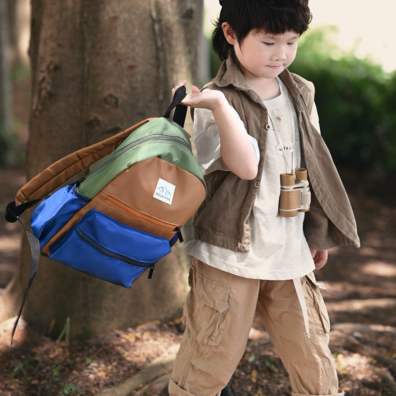 Mochila de clase de alta capacidad para estudiantes de primaria, moda, color de contraste para salir, mochila ligera para niños y niñas, nueva mochila infantil.