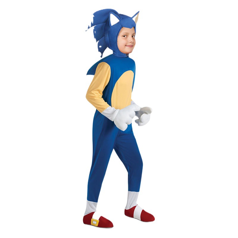 Disfraz de Halloween Disfraz de Sonic Blue Hedgehog Traje de actuación de Sonic para niños súper supersónicos