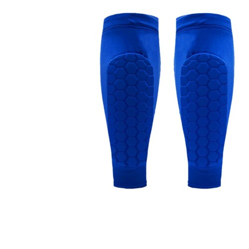 Honeycomb crash protection calf guard Lycra breathable EVA compression leg sleeve for soccer basketball equestrian anti-slip fixed calf socks