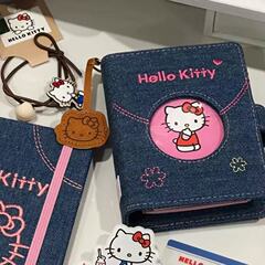 かわいいハローキティデニムルーズリーフノートブックノートブック高価値INSスタイル学生ポケットブック