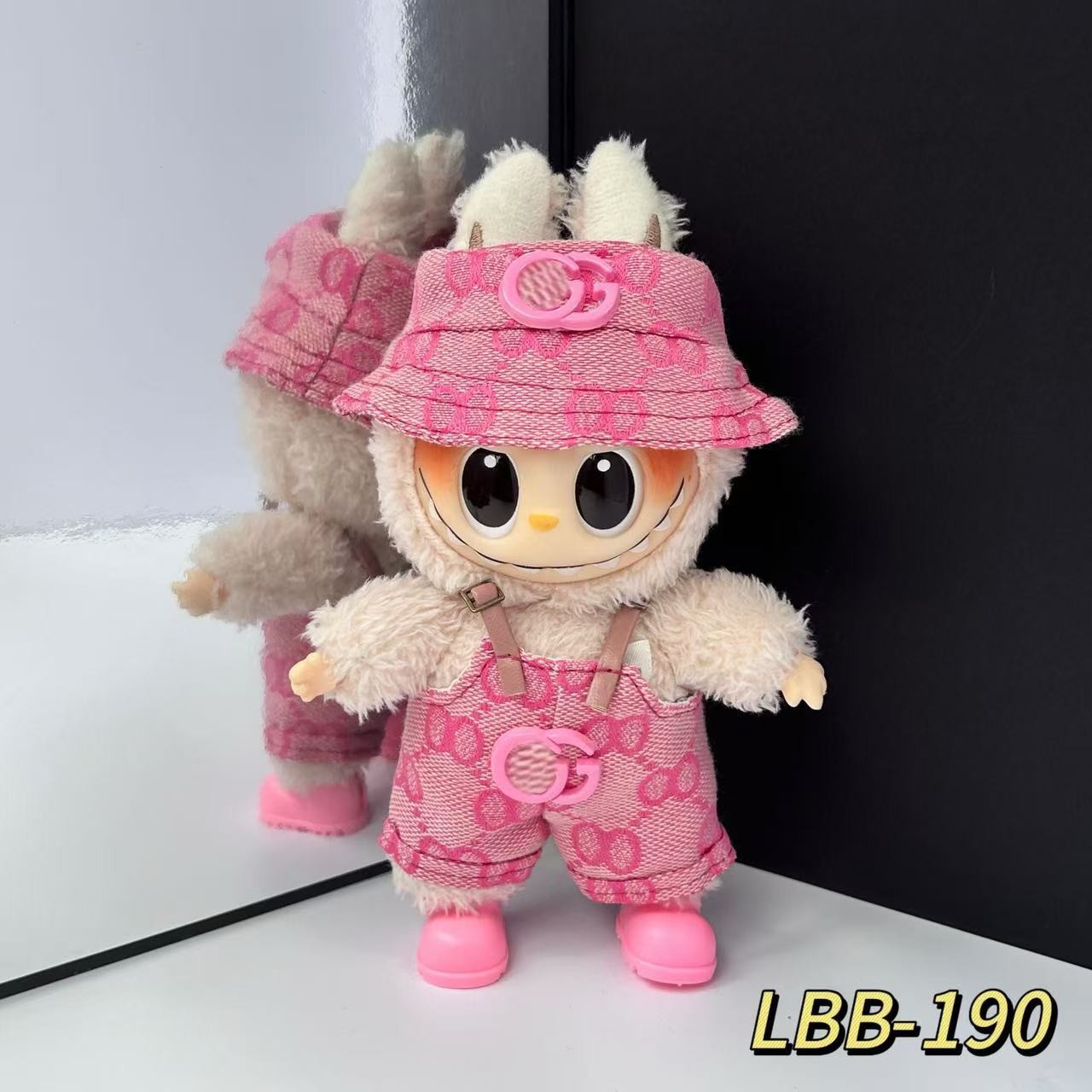 Ropa labububa una, dos y tres generaciones al por mayor caja ciega peluche colgantes de tela de lona muñeca correa casual pantalones de cambio
