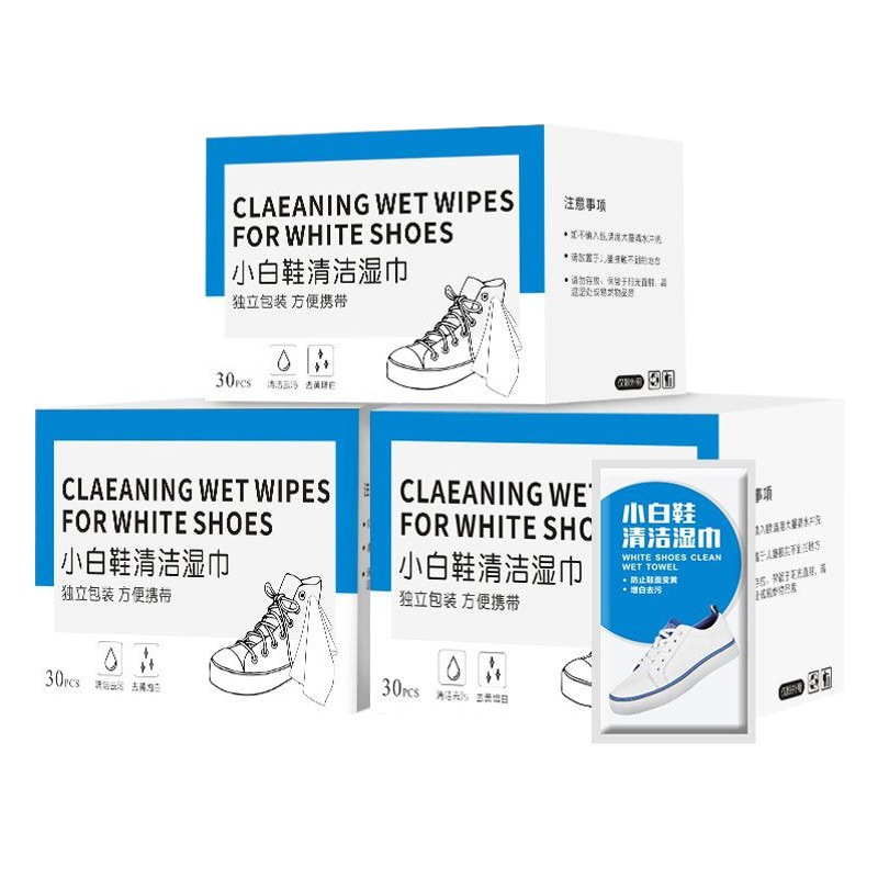 Wholesale White Shoe Cleaning Wipes for Sneakers, Disposable Portable Shoe Wipes, Trendy Shoe Cleaning Tool