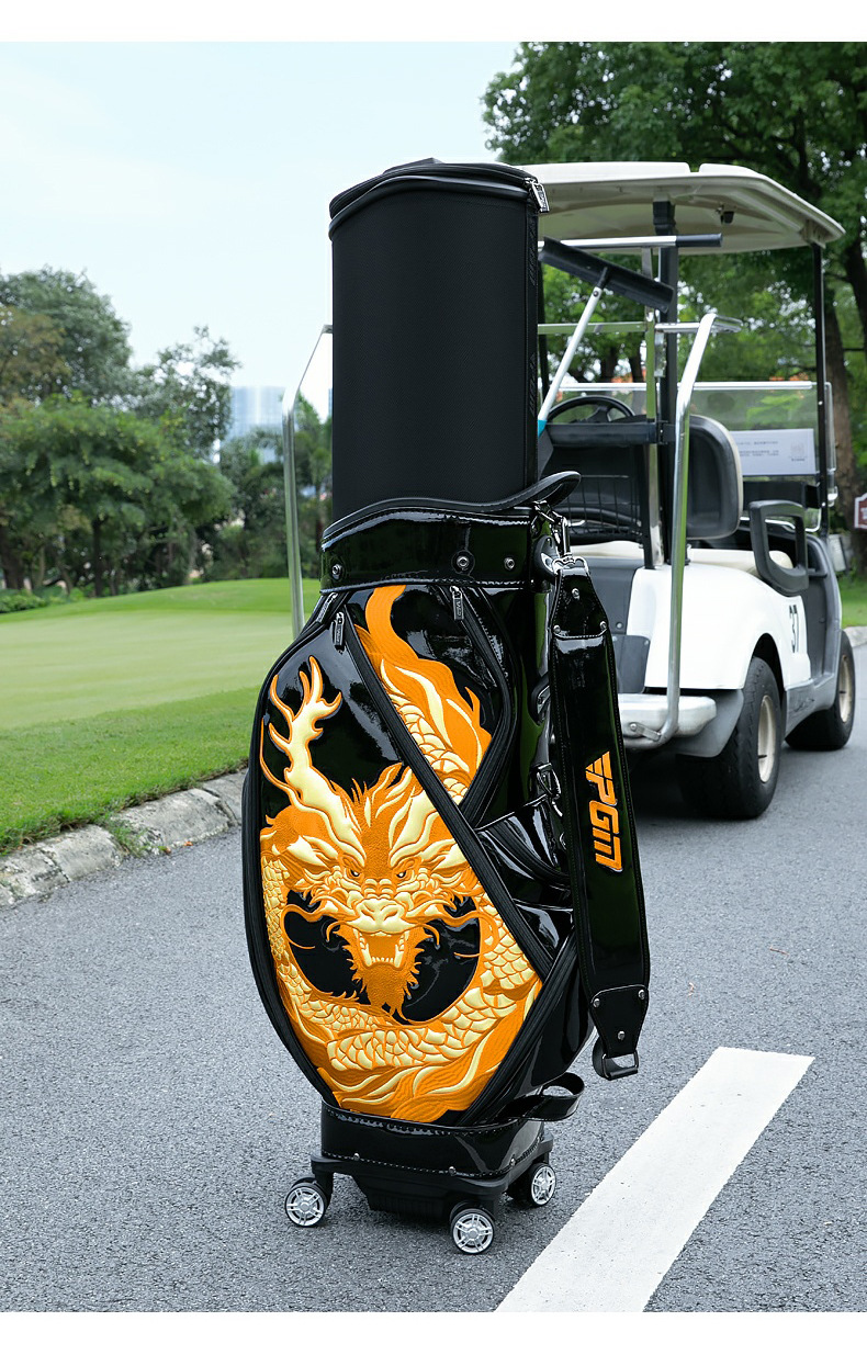 Túi golf PGM vỏ cứng kính thiên văn bốn bánh thêu hình ngựa phi — QB159-Túi kính thiên văn bốn bánh màu đen [Ma to thành công], QB159-Túi bóng dạng ống lồng bốn bánh màu đen [Golden Dragon Takes Flight] chi tiết 9