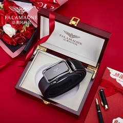 法萊阿瑪尼皮帶男真皮百搭褲腰帶純牛皮年輕人名牌男士腰帶休閒