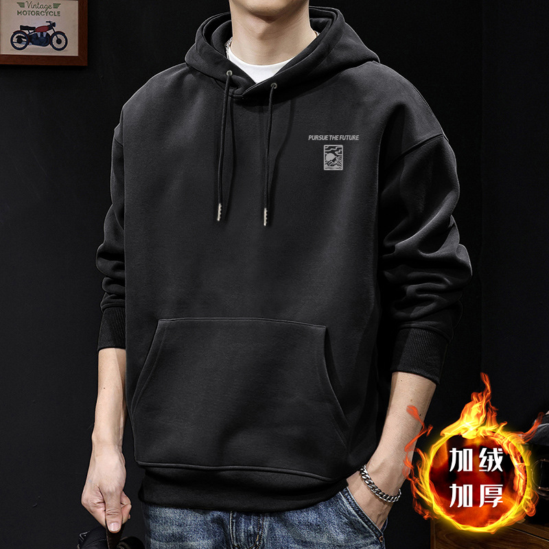 Chaqueta con capuz negro con veludo - 2166