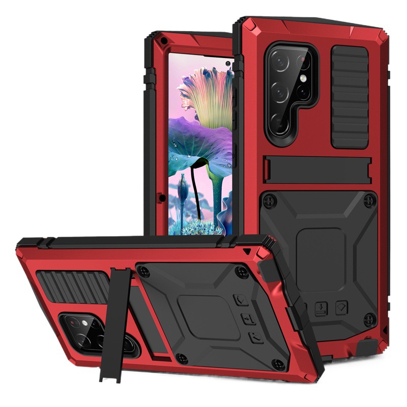 R-JUST cáscara de tres pruebas para Apple 15promax soporte invisible teléfono móvil Shell al aire libre Samsung S23 Shell impermeable