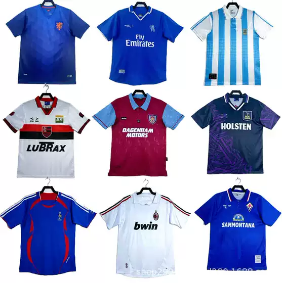 Vintage Arsenal France Germany Chelsea AC Italy Home Away Football Jersey Short Sleeve T-shirt