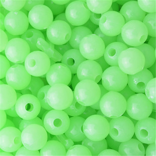 Luminous color round beads Luya fishing gear fishing string hook resin luminous jewelry fishing net accessories beads fluorescent