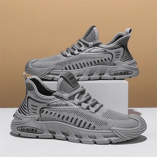Senke Zundong Men's Shoes 2025 Summer New Breathable Mesh Fly Knit Shoes Sports Casual Shoes Sneakers Non-Slip Trendy Shoes