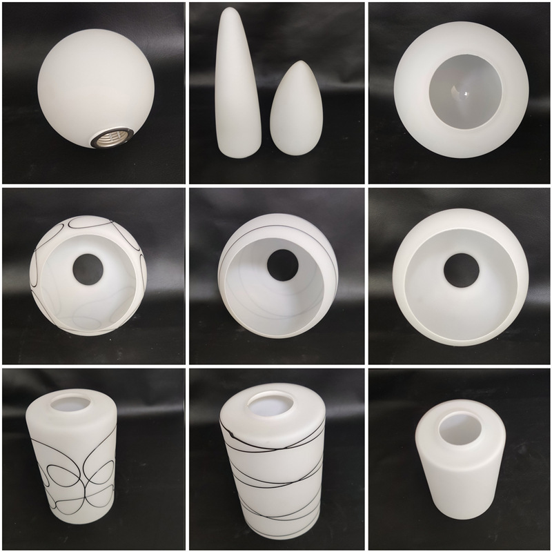 磨砂玻璃配件简约美式餐厅卧室壁灯吊灯磨砂灯罩灯具配件外垒德株