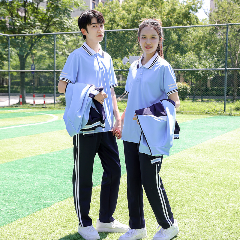 봄과 가을 중학교 초등학교 학생 학업 스타일 3 피스 세트 긴 소매 학교 유니폼 세트 유치원 정원 제복 초등학생 수업 유니폼