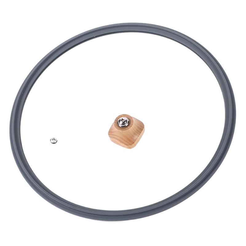 Cubierta de olla de silicona condico resistente a la caída cubierta de vidrio templado anti-desbordamiento borde de silicona multifuncional cubierta de olla de sopa cubierta de olla wok