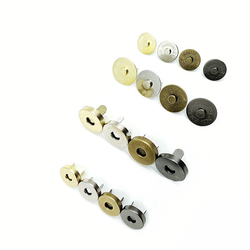 Botón de succión magnética bolsa sin costura botón accesorios de bolsa botón de sujeción magnética botón de sujeción magnética fuerte botón de metal sin costura