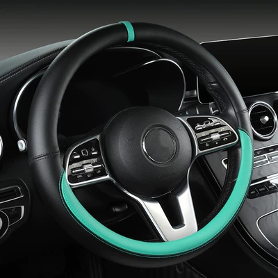 Four-Season Universal Nappa Leather Car — Steering wheel cover