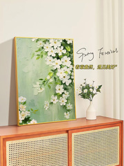 Nordic Creamy Style Flower Light Luxury Restaurant Bedroom Bedside Wall Art Fresh and Clean Sofa Background Wall Decoration