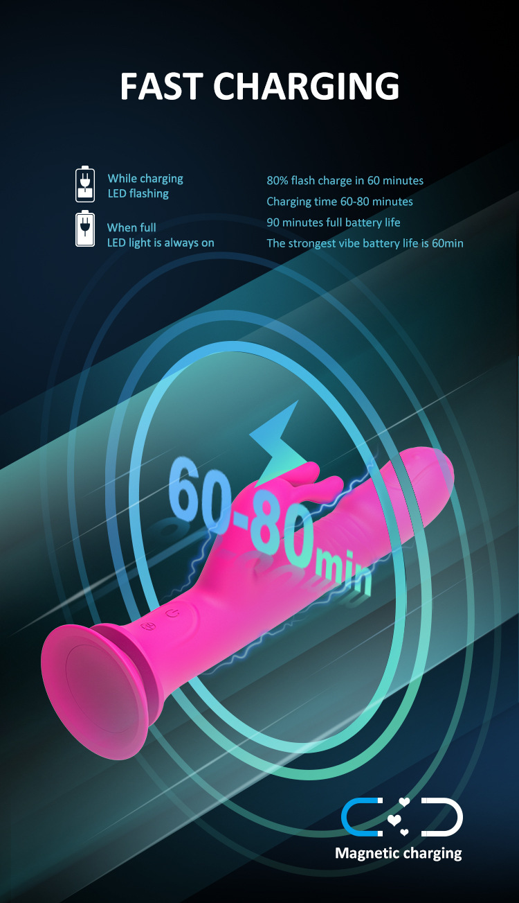 Rain Love Thrusting Vibrator – USB Rechargeable