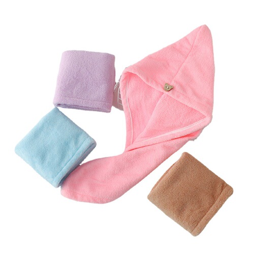 Thickened Quick-Dry Coral Fleece Dry Shampoo Hat, Shower Cap, Head Towel, Washing Head Towel, Shower Cap, Women's Dry Shampoo Towel, Factory Wholesale