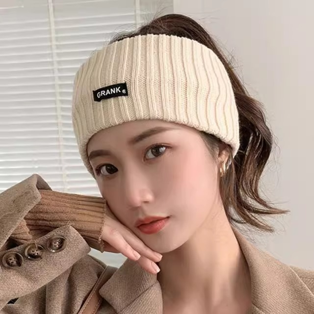 秋冬季针织发带运动针织毛线月子束发带女头巾发箍饰运动护额头巾|undefined