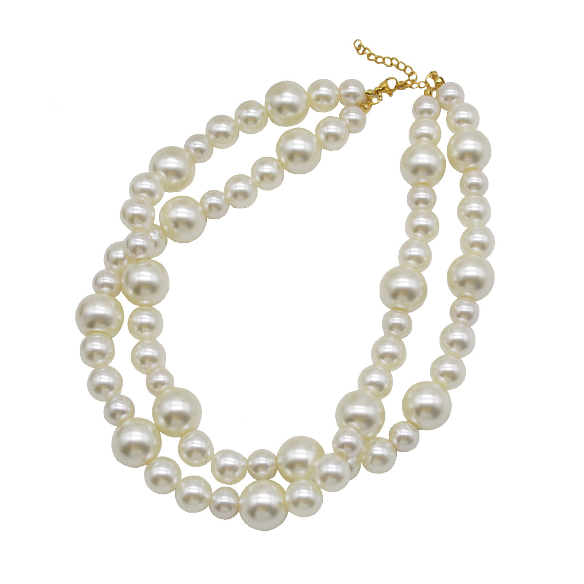 Collier ras de cou perle vintage élégant double rang bijoux_voghion.com