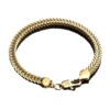 Fashionable accessory, golden bracelet, necklace, European style, 18 carat, 6m