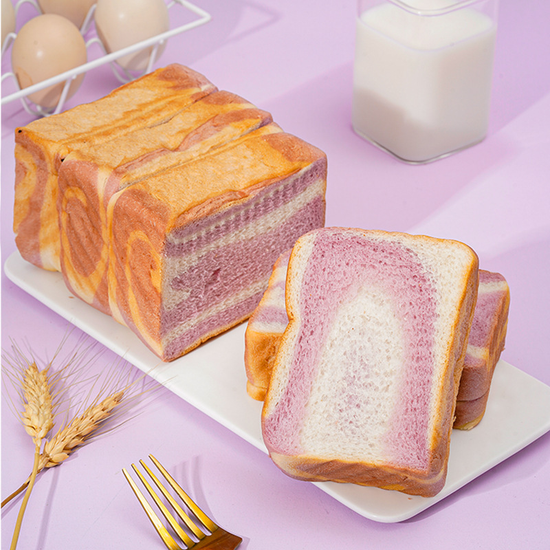 タロイモのピューレ 厚切りトーストパン 箱ごと 朝食の食事の代替品 健康的なスライス ソフトでワックス状のおいしいカジュアルスナック 栄養価|undefined