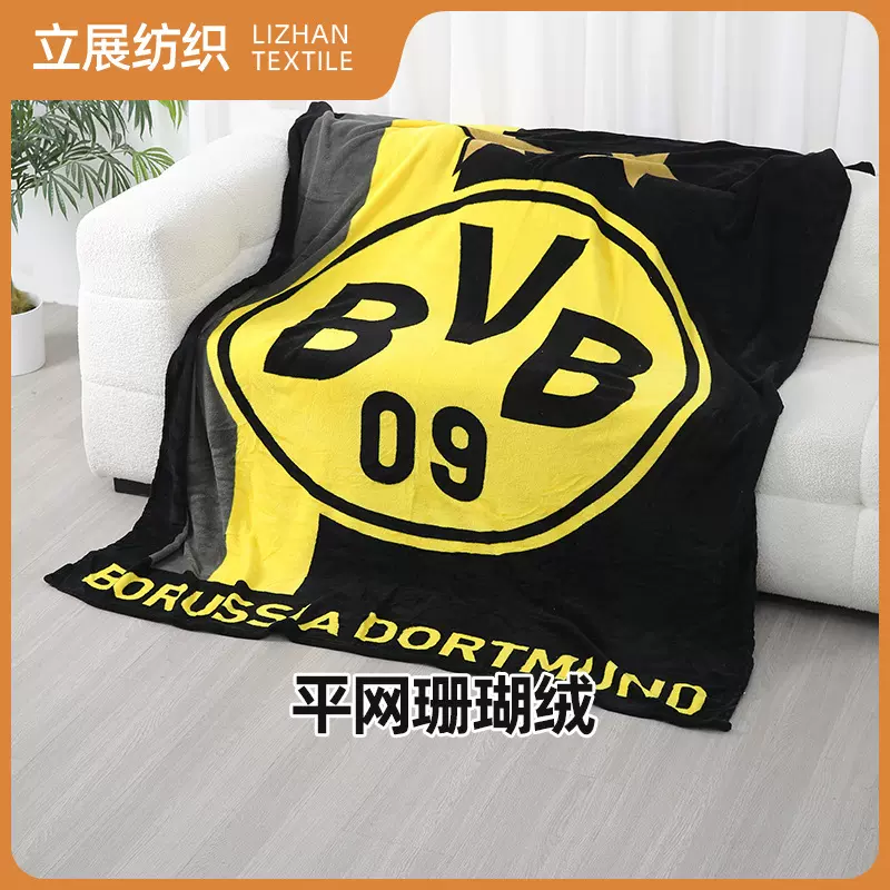 平网珊瑚绒毛毯定位印花礼品毯子折边蹦凤女毛毯