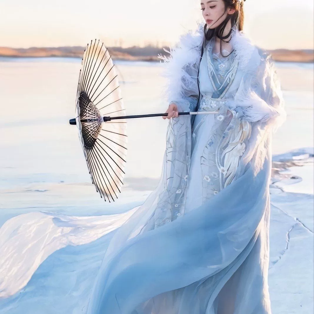 Вэй Цзинь Ханьфу женская лунная лилия оригинальная Южная и Северная династии