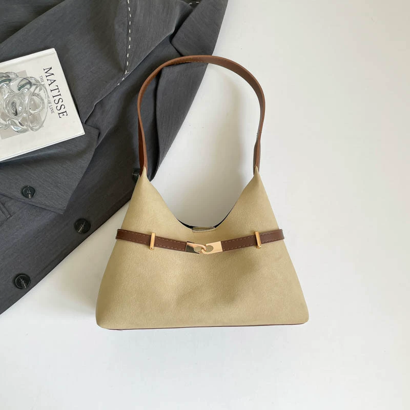 Shoulder bag, retro capacious one-shoulder bag Korean style, lightweight 0.22 kg, multiple colors