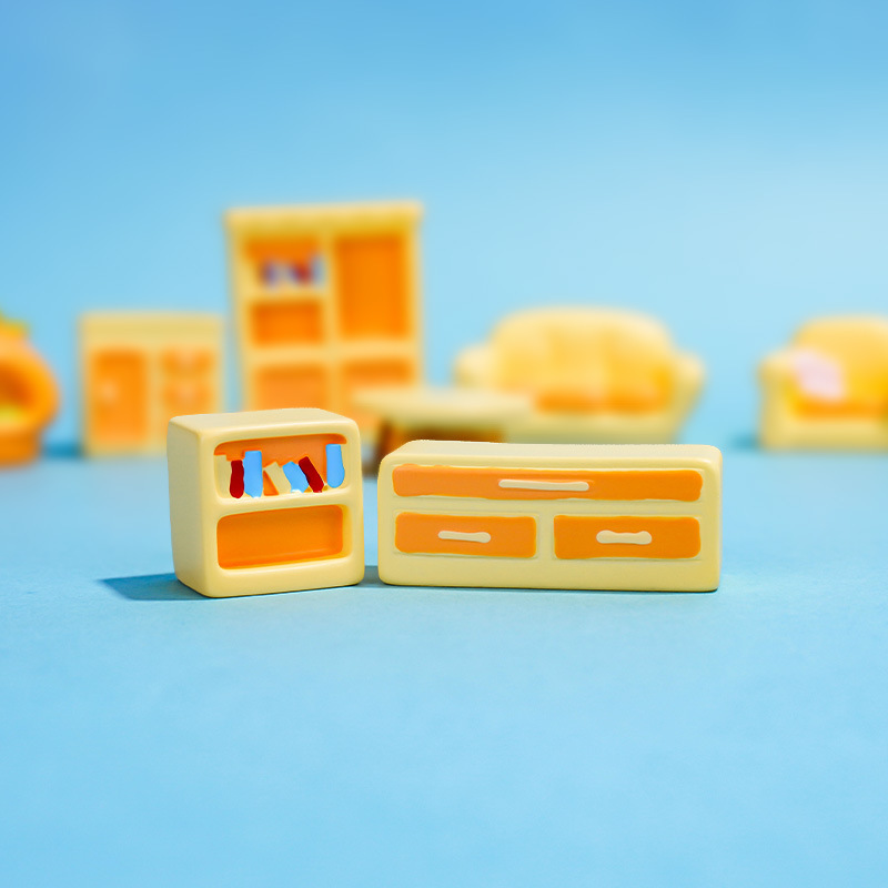 Micro paisaje dibujos animados creativos pequeños muebles adornos diy sala de estar dormitorio accesorios de decoración de la casa del bebé pequeños adornos de escritorio