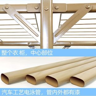 Simple Wardrobe Cloth Wardrobe Bold Reinforced Steel Pipe Wardrobe Assembly Fabric Storage Cabinet Full Steel Frame Clothes Hanging Thickened Cabinet