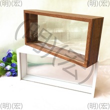 相框收纳盲盒木diy立体中空卫生间玻璃永生花相框制作盲盒卧室