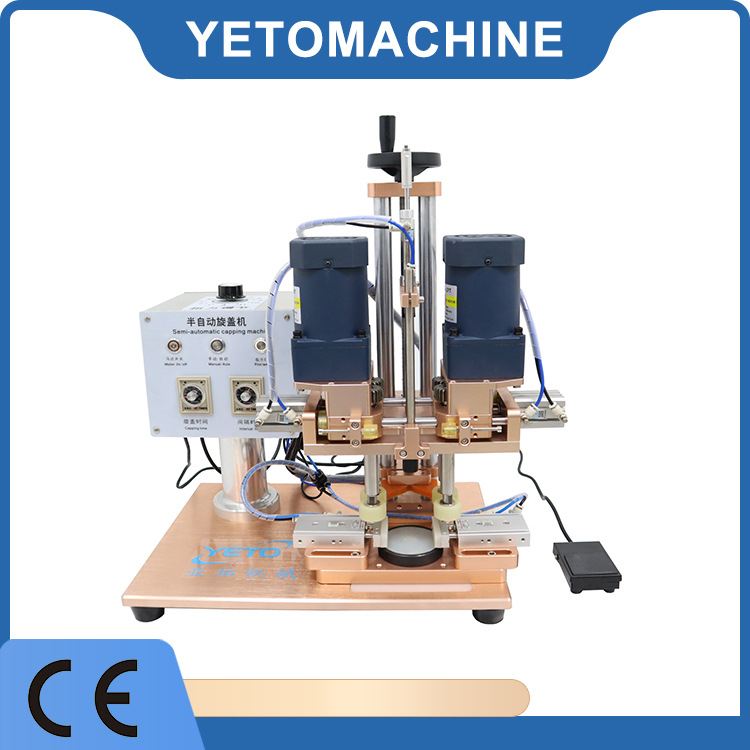 厂家直销 乳液锁盖机 气动旋盖机 半自桌上动旋盖机 螺纹旋盖机
