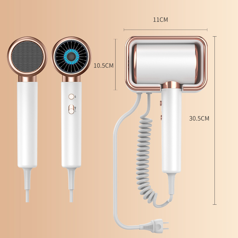 工場源ホテル専用ヘアドライヤーホテル壁掛け式大電力ヘアドライヤートイレ穴なし懐中電灯|undefined