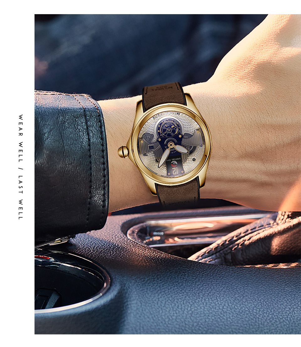 Men's Mechanical Watch Retro Style Waterproof Steel Strap Luxury_voghion.com