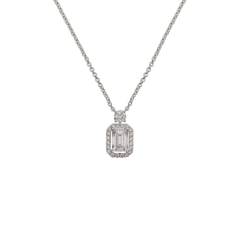 Craf Sugar Cube Necklace For Women High-end Square Diamond Pendant_voghion.com