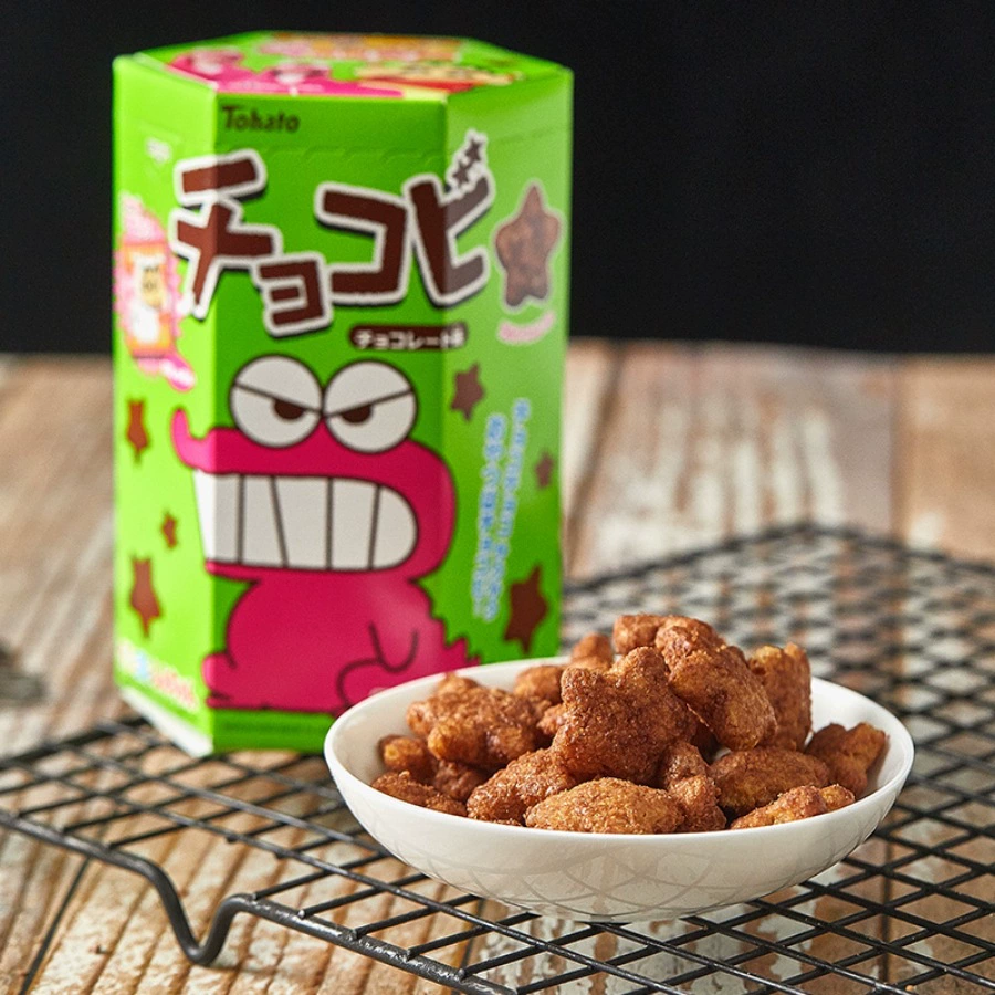 Мистер Крокодил, импортированный из Таиланда, печенье в форме звезды с карамельным вкусом Crayon Shin-chan, полые хрустящие закуски.