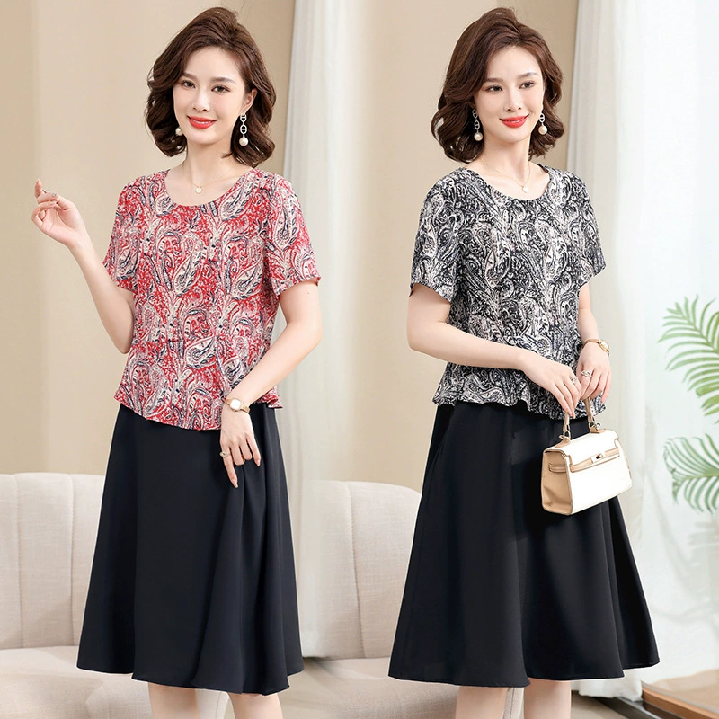 2025 новое платье с длинными рукавами, модное новое платье с цветочным принтом, большой размер, юбка средней длины, закрывающая живот, для похудения