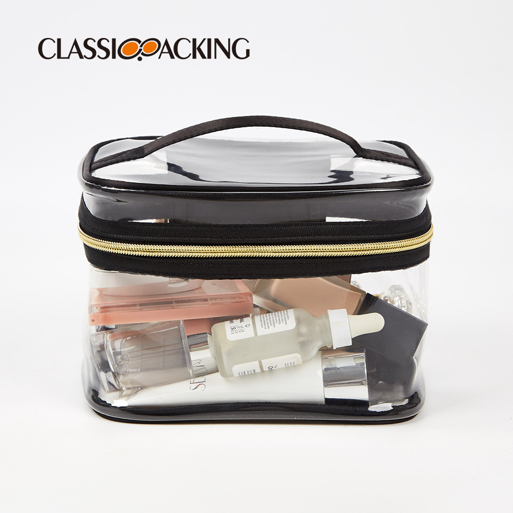 Bolsa de cosméticos simple y de gran capacidad 2025 nueva bolsa de lavado de alto valor bolsa de almacenamiento transparente de malla portátil juego de cuatro piezas