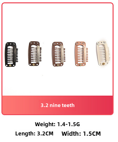 3.2cm six-tooth wig hair extension BB clip metal paint DIY head accessories hair clip beret clip_voghion.com
