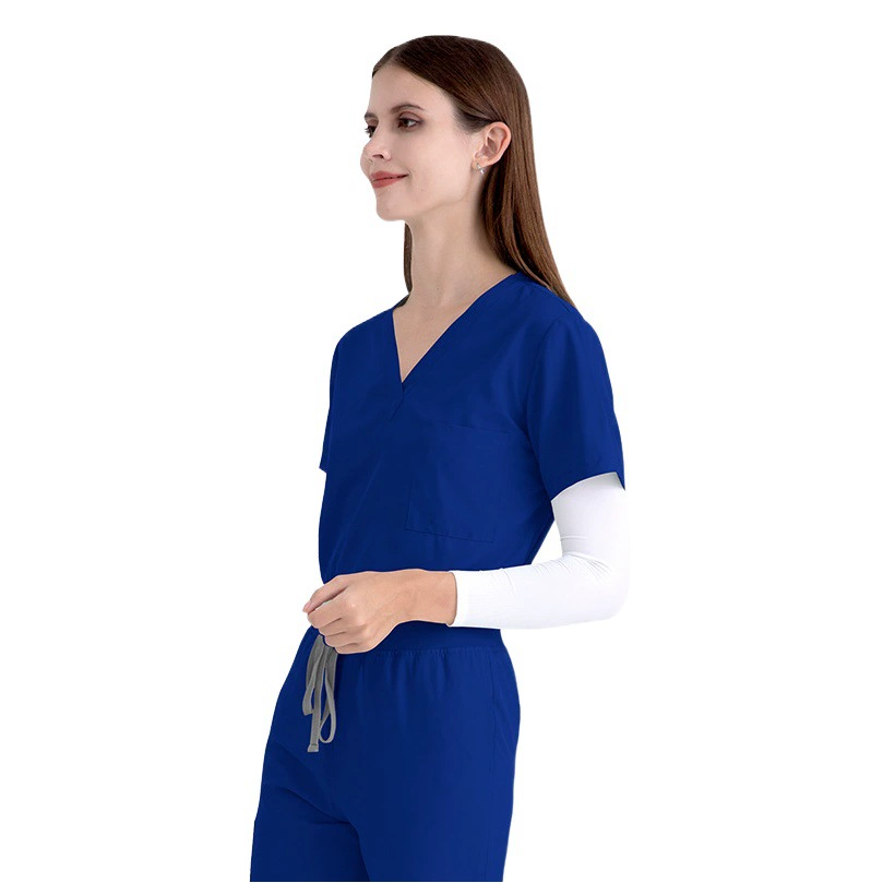 Новая быстросохнущая рабочая одежда с короткими рукавами для мужчин и женщин, подходит для салонов красоты, стоматологов, медсестер, врачей и персонала ветеринарных клиник.