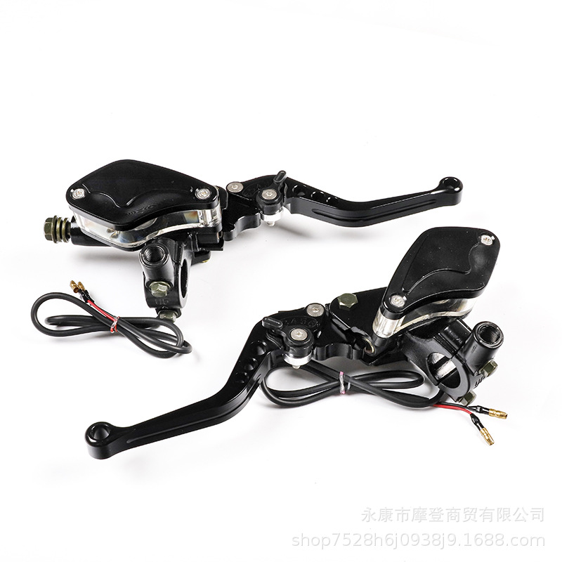 Accesorios de modificación de motocicleta hojas grandes CNC taza de aceite de aleación de aluminio freno hidráulico bomba de freno de doble cilindro